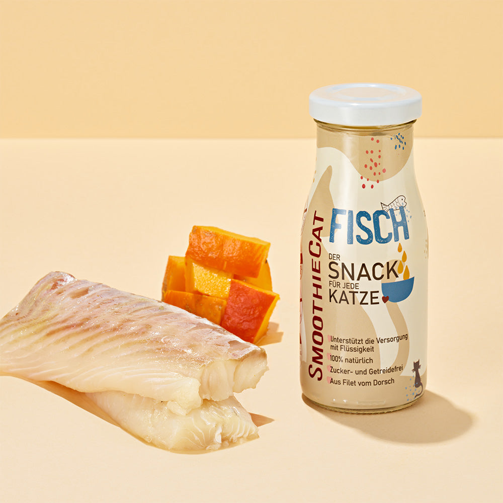 Bouteille SmoothieCat Fisch avec filet de poisson et patate douce