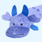 Tête lavande du dragon aux cornes bleues, gros plan