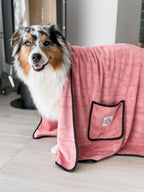 Serviette microfibre à poches pour chien & chat