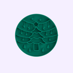 Coloris vert sapin à motif sapin et guirlandes