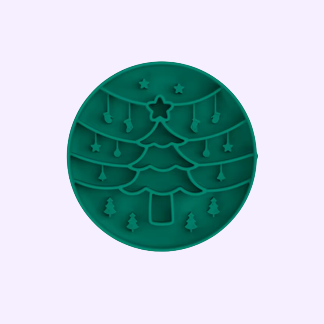 Coloris vert sapin à motif sapin et guirlandes