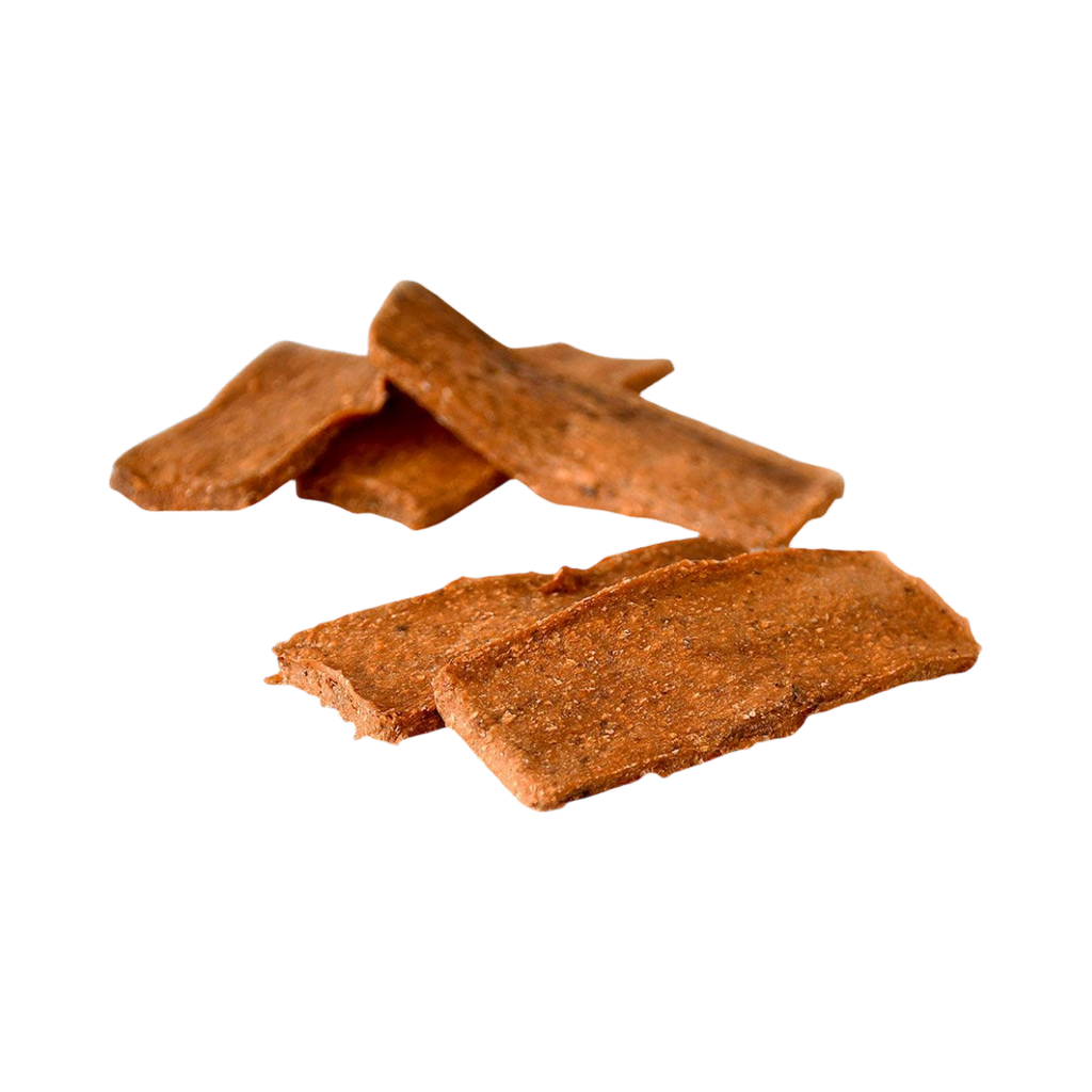 Bandes de patate douce séchées orangées