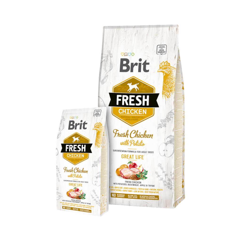 Grand et petit sacs blancs à bandeau doré Fresh Chicken