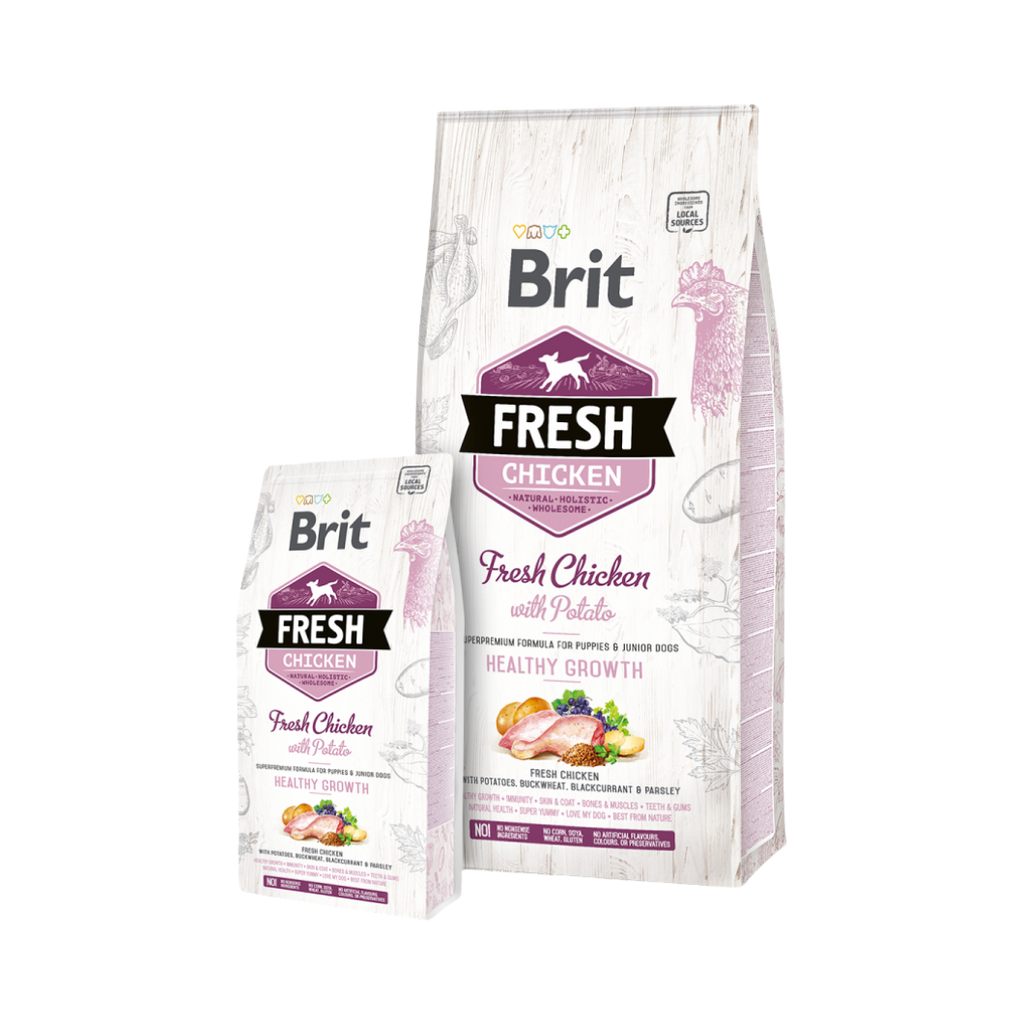 Grand et petit sacs blancs à bandeau rose Fresh Chicken