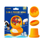 Boîte 2-in-1 Freeze Bowl avec bols orange et plateau glacé