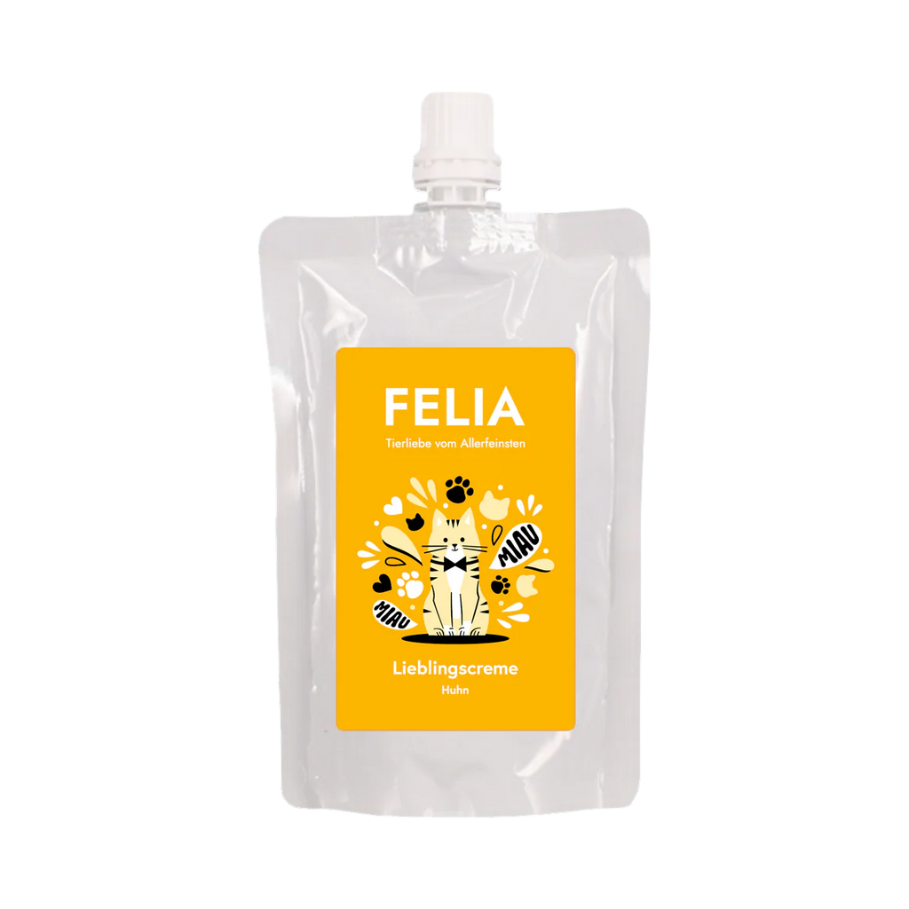 Gourde Felia Lieblingscreme étiquette jaune