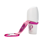 Rouleau blanc avec son mousqueton rose