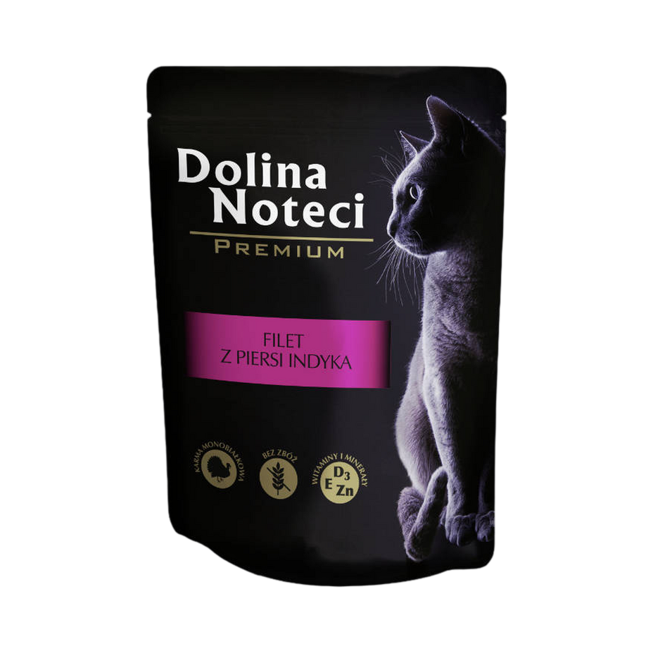 Filets de dinde pour chat Dolina Noteci – sachet de 85 g