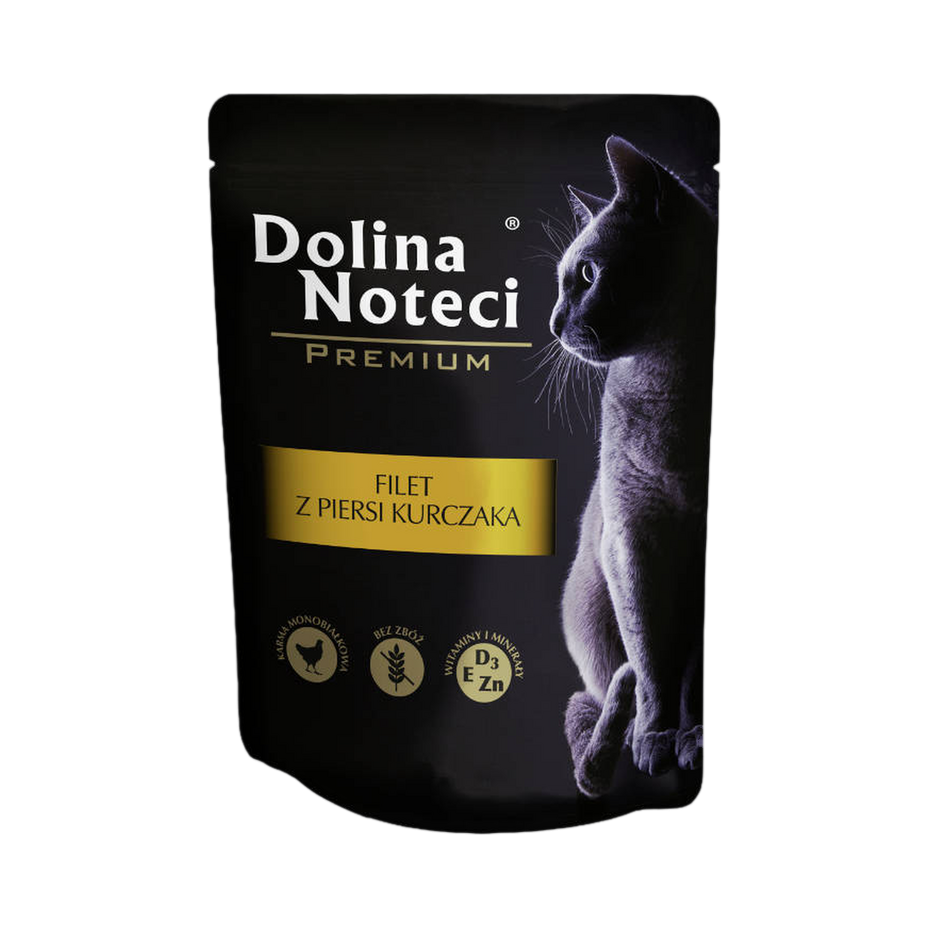 Filets de poulet pour chat Dolina Noteci – sachet de 85 g