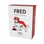 Brique blanche et rouge FRED Rind illustrée d'un chien