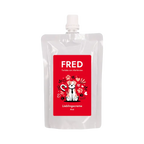 Gourde souple Fred à étiquette rouge avec bouchon