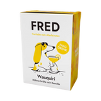Brique blanche FRED avec chien dessiné et verre à cocktail