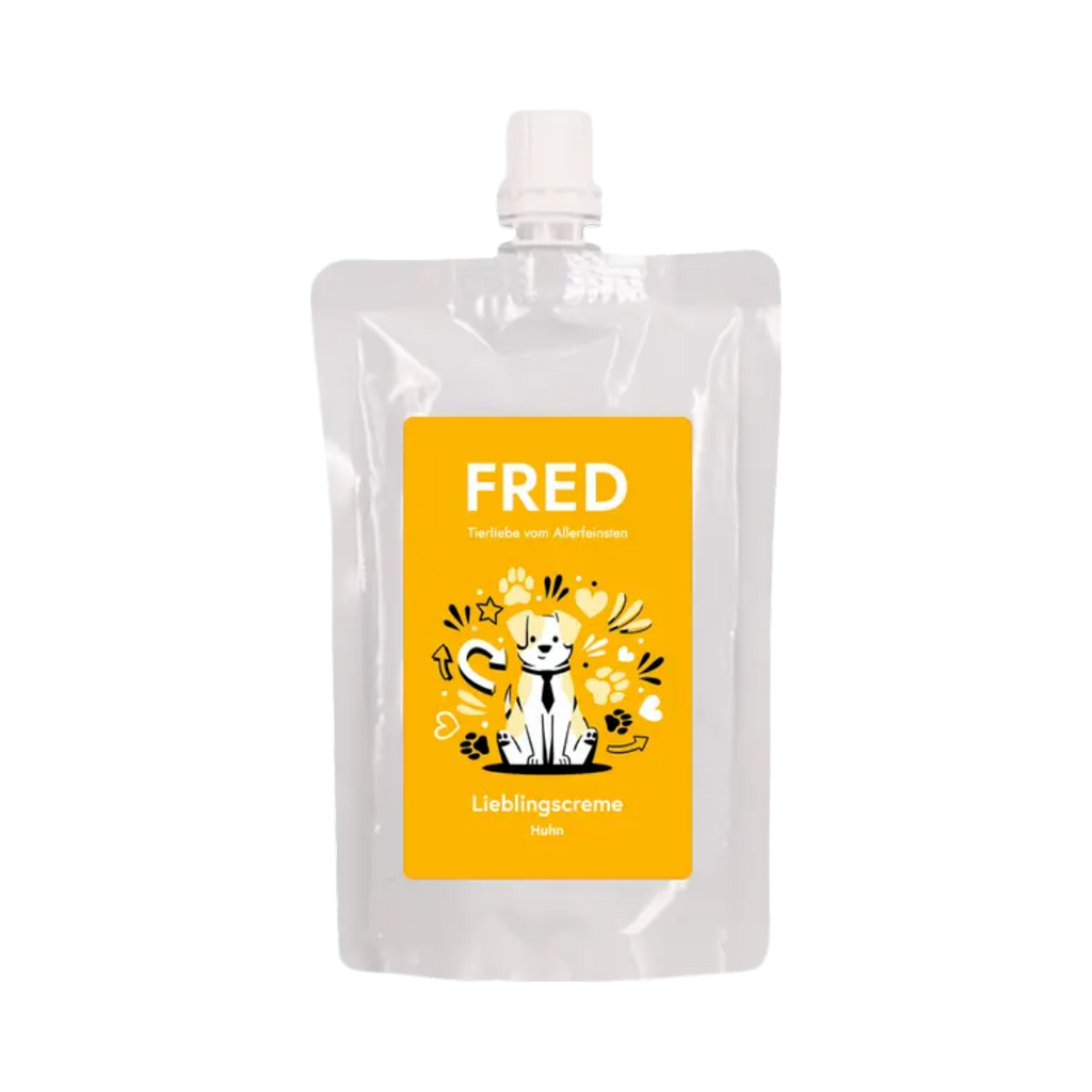 Gourde souple Fred à étiquette jaune avec bouchon