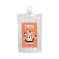 Gourde souple Fred à étiquette orange avec bouchon
