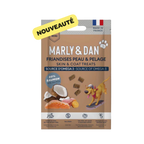 Sachet Marly & Dan Friandises peau et pelage avec badge nouveauté