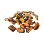Tas de moules séchées entières dans leur coquille