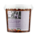 Seau transparent SANA Mini Turkey Training Bones, étiquette mauve
