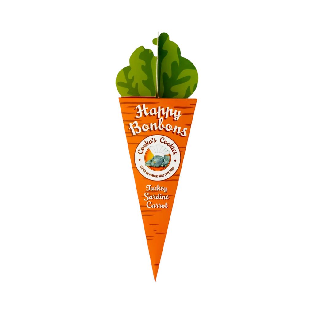 Cornet carotte Happy Bonbons orange et vert