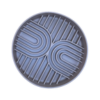 Disque bleu gris à arcs et rayures