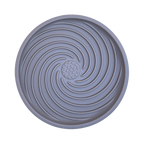Disque gris à spirale vu de dessus