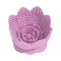 Bol rose pastel en silicone aux pétales texturés