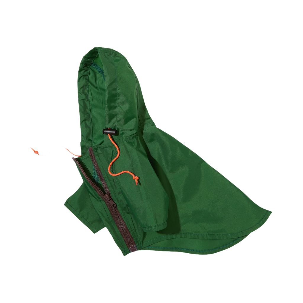 Imperméable vert sapin à capuche