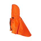 Imperméable orange à capuche