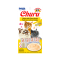 Étui Inaba Churu poulet fromage jaune avec deux chats