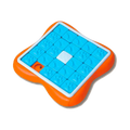 Plateau Challenge Slider Nina Ottosson, cases bleues coulissantes sur socle orange
