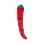 Piment rouge allongé et courbé, vu de dos