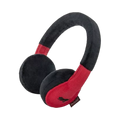 Casque rouge et noir à arceau rembourré