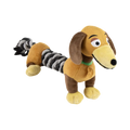 Chien à ressort Zig Zag, corps en corde tressée grise, de profil