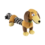 Chien à ressort Zig Zag, corps en corde tressée grise, de profil