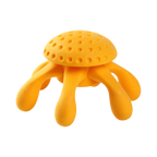 Pieuvre orange en caoutchouc alvéolé à huit tentacules