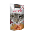 Sachet rouge Leonardo Drink avec chat qui lèche