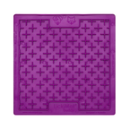 Tapis carré violet à motifs croisés