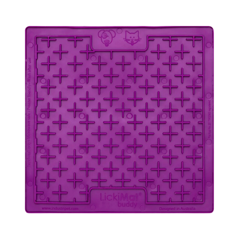 Tapis carré violet à motifs croisés
