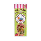 Boîte rayée rose et verte Ice Cream Chicken Berries Cooka's Cookies