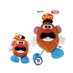 Deux tailles de patate orange à moustache et chapeau noir