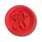 Gamelle rouge en silicone avec bonhomme en relief