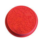 Face tapis de léchage rouge à motifs de Noël en relief