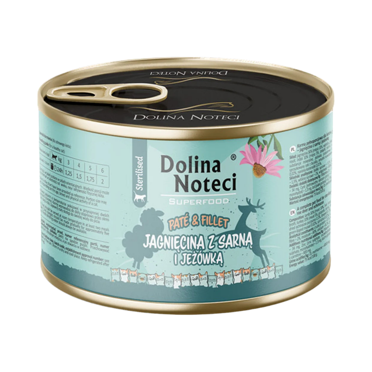 Pâtée pour chat stérilisé avec morceaux Dolina Noteci – boîte de 185 g