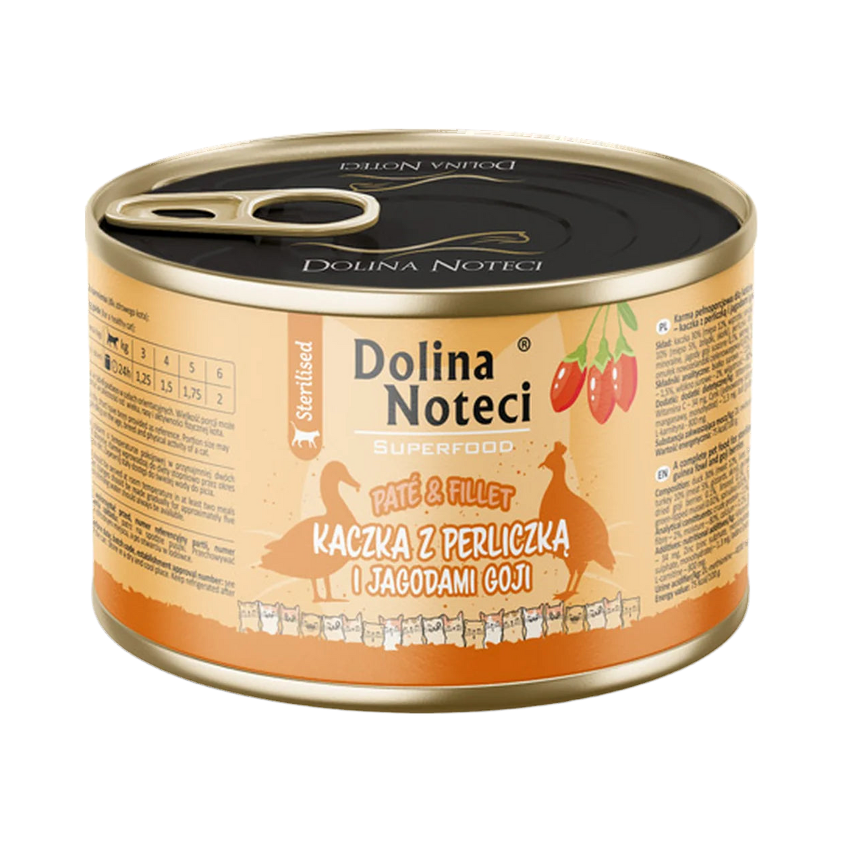 Pâtée pour chat stérilisé avec morceaux Dolina Noteci – boîte de 185 g