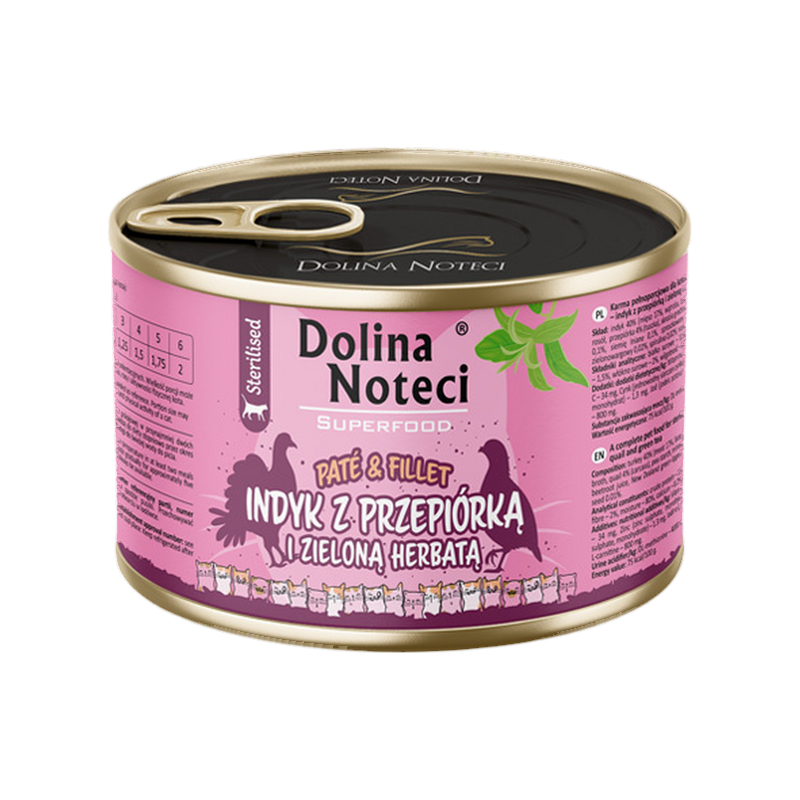 Pâtée pour chat stérilisé avec morceaux Dolina Noteci – boîte de 185 g