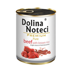 Pâtée monoprotéine Dolina Noteci Premium Pure bœuf et riz brun – boîte 400 g