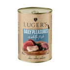 Pâtée pour chat au poisson blanc et aux viandes Luger's – boîte de 400 g