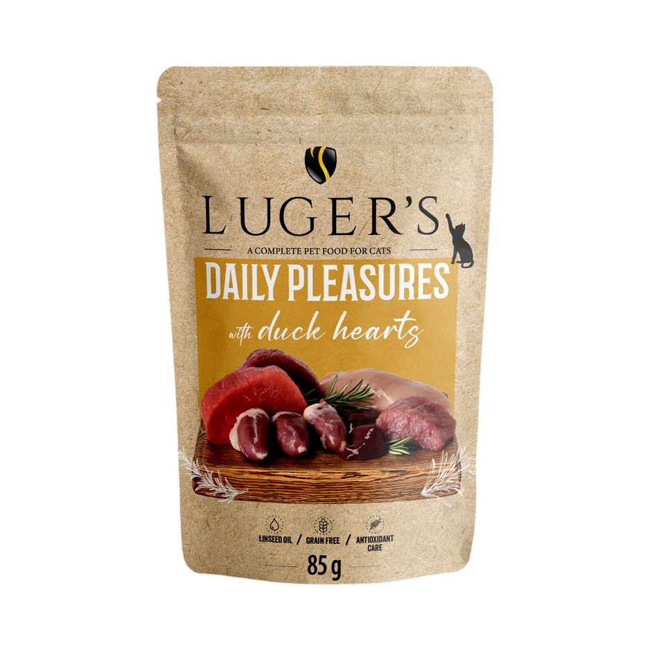 Pâtée pour chat aux cœurs de canard Luger's – sachet de 85 g