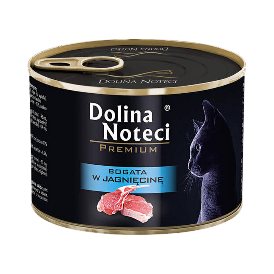 Pâtée pour chat à l'agneau Dolina Noteci – boîte de 185 g