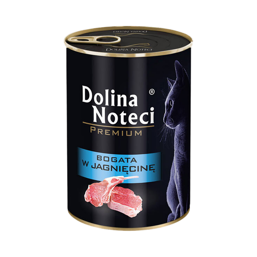 Pâtée pour chat à l'agneau Dolina Noteci – boîte de 400 g