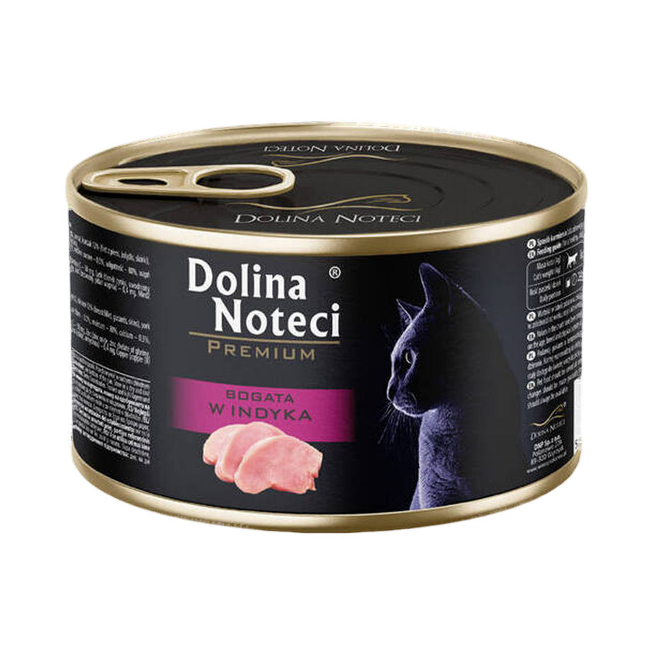 Pâtée pour chat à la dinde Dolina Noteci – boîte de 185 g